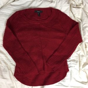 Forever 21 Red Chunky Knit Sweater Large
